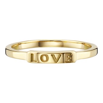 Ring 925/- Sterling Sillber vergoldet LOVE 050 (15,9)