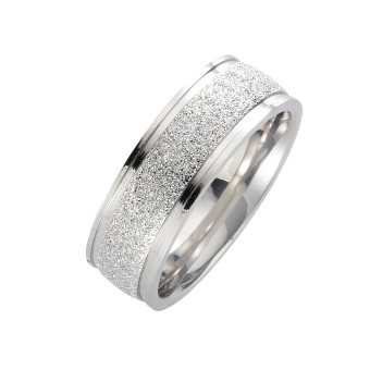 ZEEme Stainless Steel Ring Edelstahl gesandet glanz 050 (15,9)