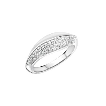 ZEEme Silver Ring Silber 925 rhodiniert mit Zirkonia weiß 052 (16,6)