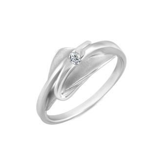 Ring Silber 925 rhodiniert Zirkonia 052 (16,6)