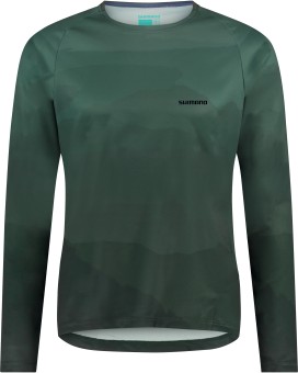 Shimano SENTIERO Long  Sleeves Jersey, Aurora Green S