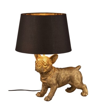 formano Tischlampe Bulldogge Gold/Schwarz 