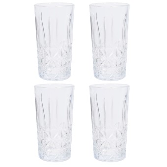 HTI-Living Tringläser-Set 260 ml, 4 Stück geschliffen 