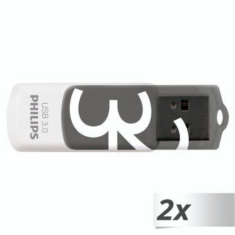 Philips USB-Stick USB 3.0 2-Pack 32GB Vivid Edition Shadow Grey 