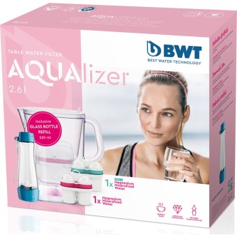 BWT Wasseraufbereiter AQUAlizer Baselight 2,6l 125302077 inkl. Glasflasche 