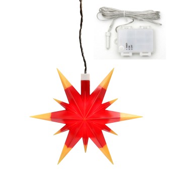 Sigro Weihnachtsstern, Timer Outdoor Rot, Gelb