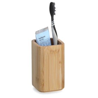 HTI-Living Zahnputzbecher Holz Bamboo 